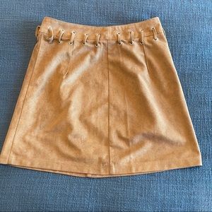 Brown suede skirt from Indikah